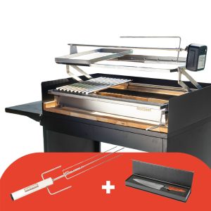 Pack set parrilla mb950 full carro movil combo asador
